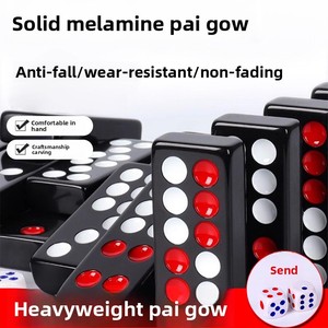 Juego de Dominó Pai Gow Tian Jiu, Tamaño Grande para el Hogar, 32 Piezas, Dominó de Madera y Cuero de Alta Calidad, Pulido a Mano - Product Image 2