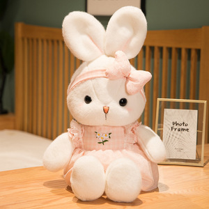 Di alta qualità <span class=keywords><strong>peluche</strong></span> <span class=keywords><strong>coniglio</strong></span> carino Daisy <span class=keywords><strong>coniglio</strong></span> <span class=keywords><strong>bianco</strong></span> <span class=keywords><strong>peluche</strong></span> <span class=keywords><strong>peluche</strong></span> pezza bambola cuscino - Product Image 6