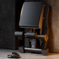 Banc de fitness pliable réglable en acier tubulaire pour exercices abdominaux et assis-debout, idéal pour la maison et la salle de sport intérieure
