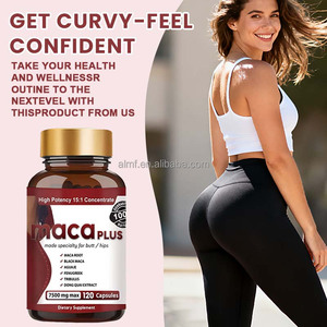 Integratore Alimentare Naturale per l'Aumento di Glutei e Fianchi, Capsule di Maca Plus ad Alta Potenza, Concentrato 15:1, 7500mg Max, 120 Capsule - Product Image 4