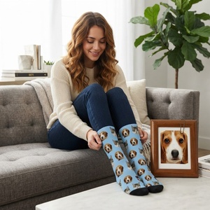 <span class=keywords><strong>Chaussettes</strong></span> personnalisées JINGOU avec impression <span class=keywords><strong>photo</strong></span> de votre animal de compagnie, <span class=keywords><strong>chaussettes</strong></span> OEM avec image de chien ou de <span class=keywords><strong>chat</strong></span>, design par sublimation, créez vos propres <span class=keywords><strong>chaussettes</strong></span>, <span class=keywords><strong>chaussettes</strong></span> amusantes et originales, cadeau original - Product Image 2