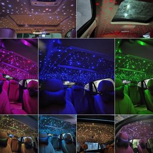 Práctica Luz de <span class=keywords><strong>Fibra</strong></span> Óptica RGB para Techo de Auto con Efecto de Cielo Estrellado, Control por Aplicación Móvil y Voz, 5-24V - Product Image 2