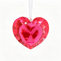 Acryl hart hangend ornament Valentijnsdag decoratie liefdesvormige hanger voor huisdecoratie