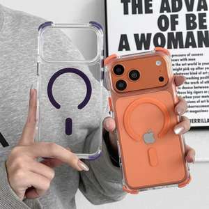 Coque en TPU+PC+TPE transparente antichoc avec anneau support pour 17 Pro Max 17Air – Vente en gros - Product Image 1