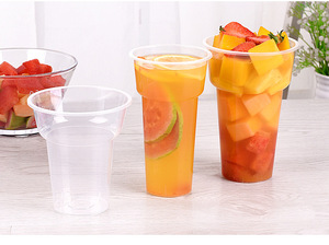 New Design Custom Guangdong <b>Plastic</b> PP Hard Beverage <b>Cups</b> Torch Shape <b>Cup</b> Boba Pearl Milk Bubble Tea <b>Cup</b> - Product Image 4