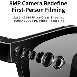 แว่นตาอัจฉริยะ MT3 รุ่นใหม่ อัปเกรด AI กล้อง 8MP ถ่ายวิดีโอ 1080P แปลภาษาแบบเรียลไทม์ รองรับการโทรผ่านบลูทูธ เล่นเพลง สำหรับผู้ชายและผู้หญิง - Product Image 3