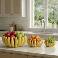 Boîte de rangement en PLA imprimée en 3D en forme de banane, plateau à fruits au design esthétique élégant ; polyvalente pour ranger les petits objets et articles ménagers divers
