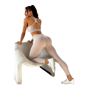 Abbigliamento da Yoga per Fitness <span class=keywords><strong>Sexy</strong></span> e senza cuciture impermeabile del produttore di atletica leggera per donne reggiseno da allenamento con Leggings elasticizzati in vita - Product Image 1