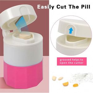 Custom Branding 4-In-1 Multifunction <b>Pocket</b> Size Box Novelty Gifts Pill Crusher Splitter Grinder - Product Image 5