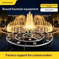 Fontaine en acier inoxydable sur mesure, grand système de contrôle de piscine, ensemble complet, éléments aquatiques de cour, effets musicaux d'eau courante
