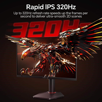 Moniteur de jeu KOORUI 27 pouces IPS FHD 320Hz 2K HDR400 1ms de temps de réponse 100% SRGB avec support pivotant