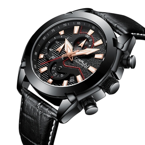 Montres de Sport à Quartz pour Hommes, Style Rétro, Chronographe, Étanche 3 Bar, Bracelet en Cuir Confortable, Affichage de la Date, Reloj Hombre - Product Image 4