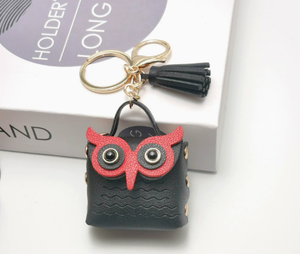 Colgante <span class=keywords><strong>en</strong></span> miniatura, Bolso pequeño, Llavero, Bolso con diseño <span class=keywords><strong>de</strong></span> búho, Accesorio <span class=keywords><strong>de</strong></span> nicho, Monedero <span class=keywords><strong>de</strong></span> cuero, Adorno colgante - Product Image 3