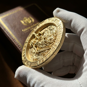 Pièce de monnaie commémorative personnalisée en métal avec finition miroir, en alliage de zinc plaqué or, pour événements clés d'entreprise - Product Image 2