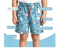 Short de bain pour enfants à séchage rapide, imprimé noix de coco, respirant, extensible dans quatre directions, imperméable, coupe ample, pour la plage