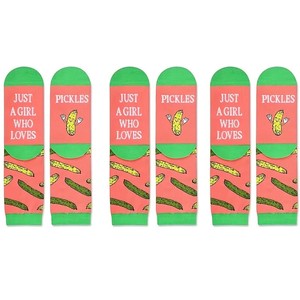 Automne hiver drôle dessin animé lettre chaussettes respirant équipage robe chaussettes bas manchette Logo café Sushi chips thé Tacos <span class=keywords><strong>Pizza</strong></span> Designs - Product Image 6