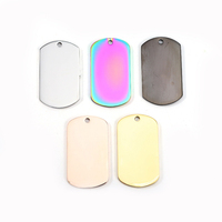 Pendentif QR Code personnalisé en acier inoxydable poli, plaque d'identification vierge, breloque pour animaux de compagnie, pour la fabrication de colliers et bijoux