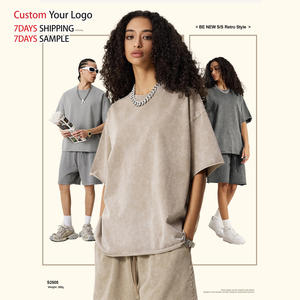 Manufacturer OEM Unisex Oversized Streetwear <b>Vintage</b> T-Shirt Custom DTG Print <b>Tees</b> Heavyweight 100% Cotton Acid Wash Men t Shirt - Product Image 2