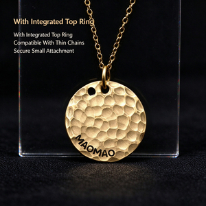 Etiqueta Metálica Personalizada para Ropa, Etiqueta Metálica Grabada con Letras en Relieve y Orificios para Coser para Accesorios de Vestimenta - Product Image 3