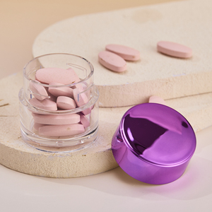 Bouteille en plastique PS transparente à <span class=keywords><strong>double</strong></span> paroi avec bouchon à vis de 20 ml, 40 ml, 140 ml pour produits de santé, usage industriel, stockage de pilules - Product Image 2