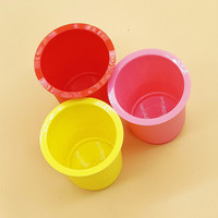 Capsules de café de bureau de couleurs variées, en PLA à paroi simple, différentes tailles, emballage plastique