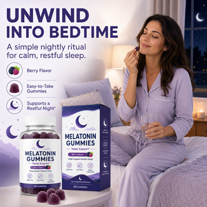 Gommose alla Melatonina al Gusto Naturale di Frutti Rossi 5mg con Vitamina B6 e Magnesio per una Notte Riposante e Supporto per la Calma Mentale - Product Image 4