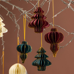 Décoration <span class=keywords><strong>de</strong></span> <span class=keywords><strong>Noël</strong></span> Sphérique Transfrontalière, <span class=keywords><strong>Boule</strong></span> Nid d'Abeille, Lanterne, Pendentif <span class=keywords><strong>Origami</strong></span>, Décoration <span class=keywords><strong>de</strong></span> Mariage et <span class=keywords><strong>de</strong></span> Maison, <span class=keywords><strong>Boule</strong></span> Suspendue - Product Image 2