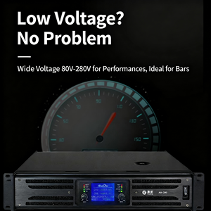 Amplificador de Potencia Profesional AM-800 Clase H de <span class=keywords><strong>2</strong></span> Canales, <span class=keywords><strong>2</strong></span>*1200W a 8 ohmios, 3200W en Modo Bridge, Pantalla TFT de <span class=keywords><strong>2</strong></span>.8'', Construcción Metálica, para DJ y Escenarios - Product Image 4