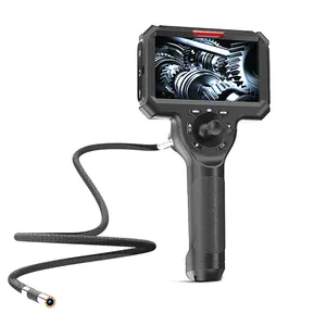 3.9mm-lens 360-Degree Joystick rotasyon, 5 inç HD ekran, değiştirilebilir lityum pil ile endüstriyel Borescope