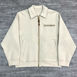 Chaqueta Blusón Personalizada de Alta Calidad, Cortavientos, con Cierre, Estilo Urbano, Informal, de Algodón Grueso, Diseño de Letras, Unisex, para Invierno - Product Image 1