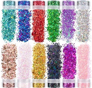 Poudre de paillettes holographiques réfléchissantes en vrac pour animaux de compagnie, hexagone, grosses paillettes, offre spéciale, <span class=keywords><strong>2023</strong></span> - Product Image 3
