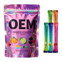 Poudre de boisson électrolytique à base d'extraits de plantes OEM/ODM, mélange de magnésium, sodium et potassium, reconstitution énergétique instantanée