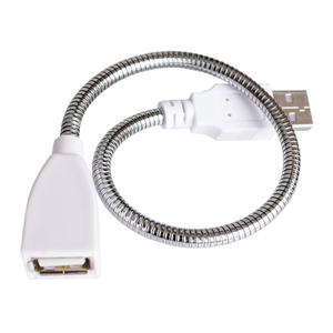 Flexible Date Cable 30cm <strong>USB</strong> <strong>2.0</strong> <strong>a</strong> Male to Female Extension Gooseneck Flex Metal Stand Cable for Mobile Power Laptop PC - Product Image 1