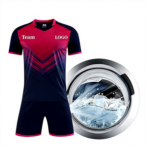 Men's Blue Gradient Soccer Jersey Kit Short Sleeve V-Neck Moisture Wicking Sublimated Print Athletic Fit All Seasons 2027 - Product Image 4