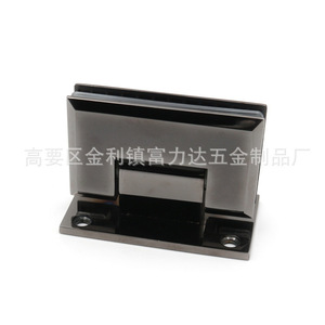 Clip de Vidrio de Acero Inoxidable de 90 Grados, Doble Cara, Negro, Acabado Brillante de Titanio, Diseño Minimalista, Bisagra para Puerta y Ventana - Product Image 3