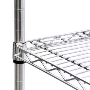 6-tier heavy-duty steel wire shelving unit, storage rack, extremely durable, NSF certified, with wheels, customizable - Product Image 4