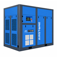 Compresseur d'air rotatif industriel à vis Airstone 132KW 175HP 7-12Bar à entraînement direct, vitesse fixe, certifié CE, usage intensif