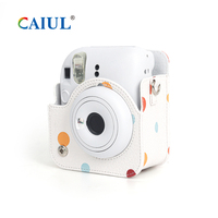 Sac à bandoulière souple en cuir PU mignon pour appareil photo, étui de protection pour Fujifilm Instax Mini 12, idéal pour les fêtes ou l'usage quotidien