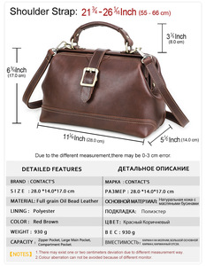 2025 première couche en cuir de vachette à double usage sac à bandoulière pour femmes grande capacité sac à main en cuir pour femmes avec charnière en fer - Product Image 5