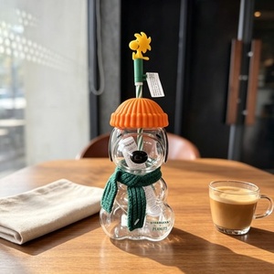 Nuova Tazza in Vetro a Forma di Cucciolo, Resistente al Calore, con Coperchio Traspirante, Elegante e Portatile per <span class=keywords><strong>Casa</strong></span> - Product Image 2