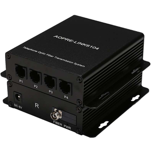 1 Par de Convertidores de Fibra Óptica para Teléfono de 4 Canales - Product Image 2