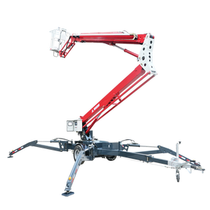 Plataforma elevadora articulada tipo araña remolcable de 16 m, fabricada en China, con sistema hidráulico, rotación de 360° y estabilizadores. - Product Image 1