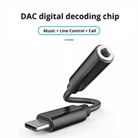 Applicable pour la puce de décodage numérique Apple pour la lecture de musique et les appels. Câble adaptateur audio Type-C vers 3,5 mm.