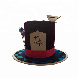 <span class=keywords><strong>Sombrero</strong></span> de Té Personalizado de Mad Hatter para Halloween, Carnaval, Fiestas y Juegos de Rol - Product Image 1