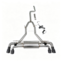 Système d'échappement pour BMW Série 5 540i G30 B58 3.0T 2017-2023 SS304 avec double valve, silencieux simple, embouts quadruples, tuyau CatBack