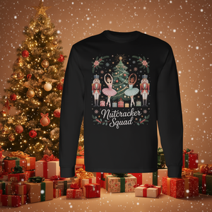 T-shirt à manches longues en coton pour adulte, motif Casse-Noisette, pour Noël, assorti pour toute la famille - Product Image 3