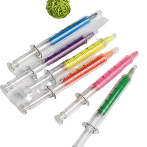 Marcador Fluorescente Promocional en Forma de Jeringa, No Borrable, con Regla y Logotipo Personalizado Multicolor - Product Image 4