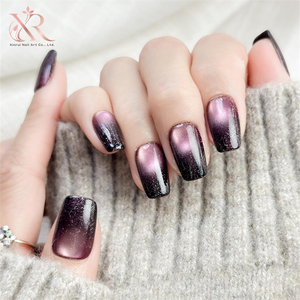 <span class=keywords><strong>Faux</strong></span> ongles à presser personnalisés, motif floral ombré rose, faits à la main en acrylique, fournisseur en gros OEM - Product Image 3