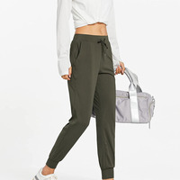 Pantalon de jogging décontracté en molleton de coton pour femme, grande taille, coupe droite, taille personnalisée, cargo, été, séchage rapide, respirant