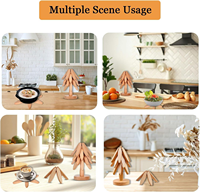 Sous-verres pliables automatiques, dessous-de-plat en bois épais et fin pour plats chauds, casseroles, bols, théières et supports, tapis et coussinets de table de cuisine, protecteurs